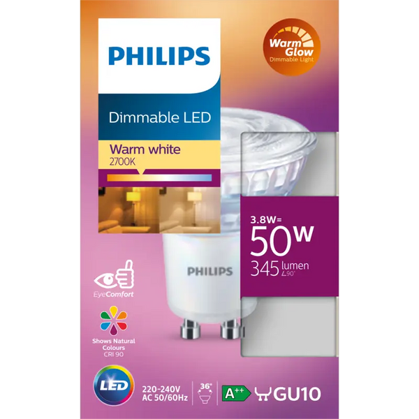 Philips LED spotlight GU10 50W dimmable
