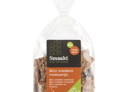 Smaakt Less carb Mini Crackers rozemarijn bio