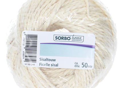 Sorbo Grobseil Sisal 50mtr