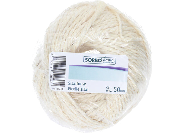 Sorbo Grobseil Sisal 50mtr