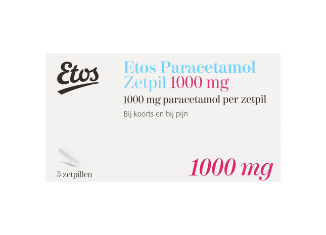 Etos Paracetamol zetpillen 1000 mg