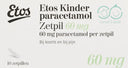 Etos Kinderparacetamol zetpillen 60 mg