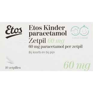 Etos Kinderparacetamol zetpillen 60 mg