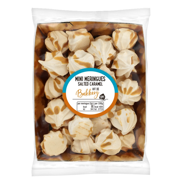Mini meringues with salted caramel