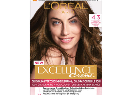 L'Oréal Excellence cream 4.3 medium golden brown