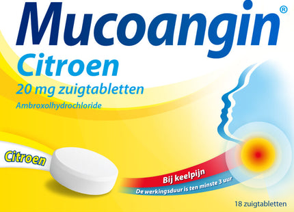 Mucoangin Zuigtabletten citroen 20mg