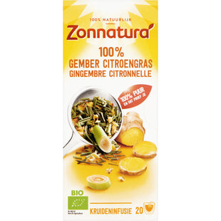 Zonnatura 100% gember citroengras kruideninfusie
