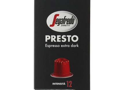 Segafredo Presto espresso extra dark capsules