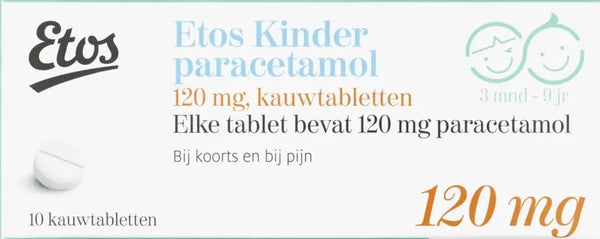 Etos Kinderparacetamol kauwtabletten 120 mg
