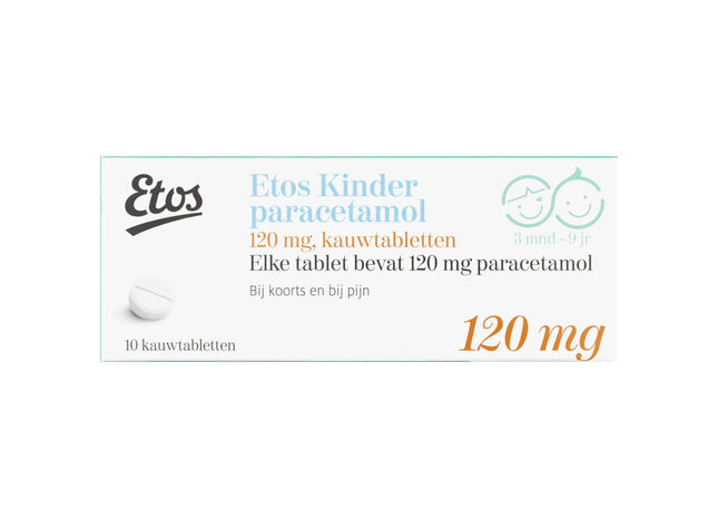 Etos Kinderparacetamol kauwtabletten 120 mg