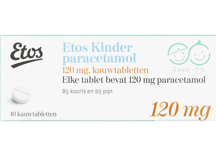 Etos Children's Paracetamol Chewable Tablets 120 mg