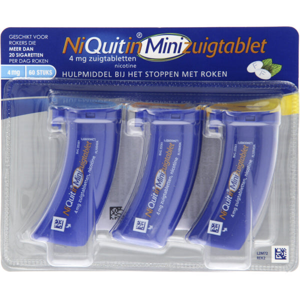 Niquitin Minizuigtabletten 4mg  stoppen met roken