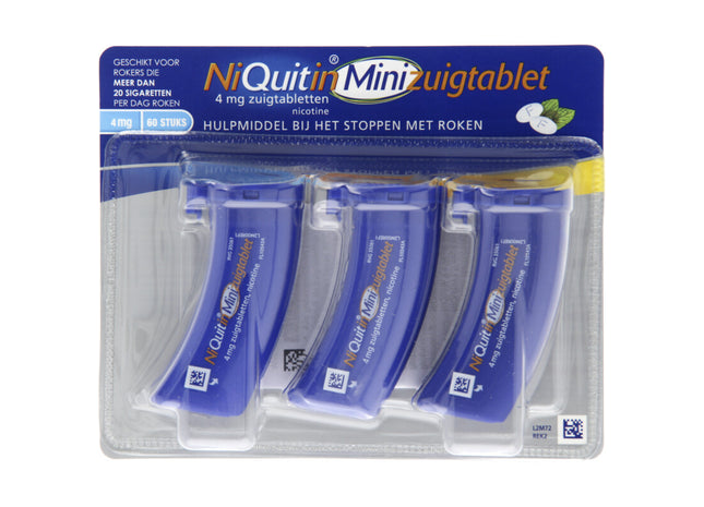 Niquitin Minizuigtabletten 4mg  stoppen met roken