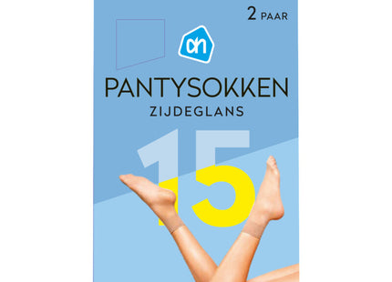 Panty sock satin black 15 denier