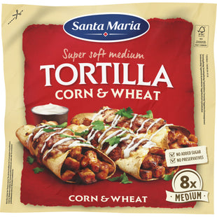 Santa Maria Tortilla wraps corn & wheat medium