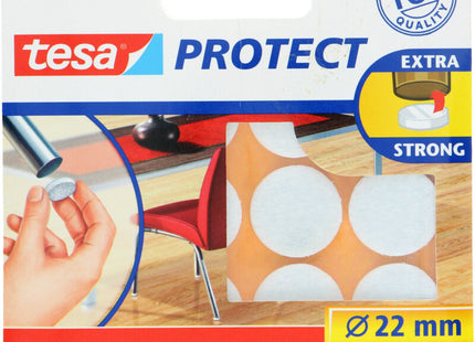 Tesa Anti-scratch felt pads 22mm white