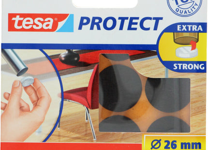 Tesa Anti scratch felt pads 26mm brown