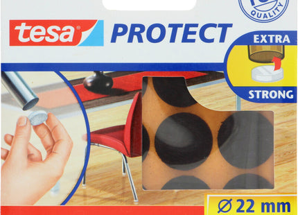 Tesa Anti-scratch felt pads 22mm brown