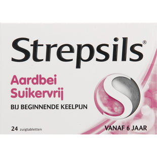 Strepsils Erdbeer-Pastillen ohne Zucker