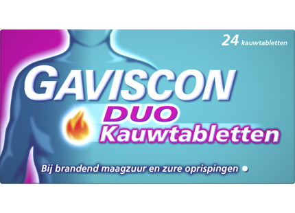 Gaviscon Duo kauwtabletten bij brandend maagzuur