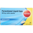 Rote Paracetamol Flüssigkapseln 500mg