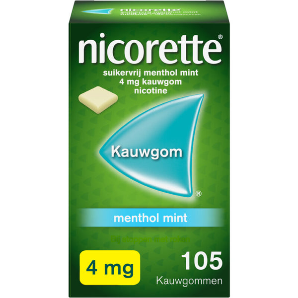 Nicorette Menthol mint kauwgom 4mg nicotine  Dutchshopper