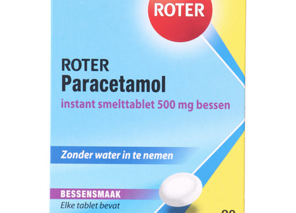 Roter Paracetamol 500 mg smelttabletten