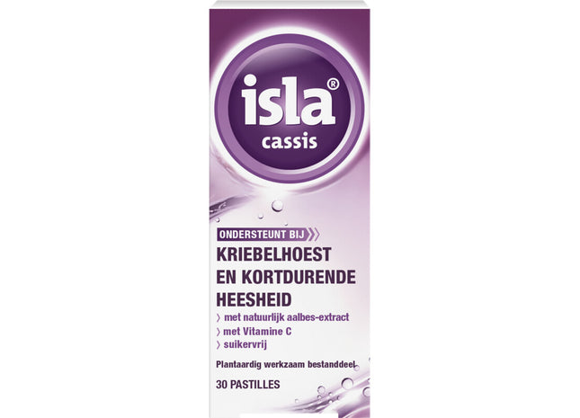 Isla Cassis zuigtablet tegen kriebelhoest
