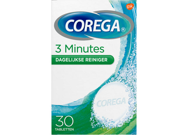 Corega Tabs 3 minuten