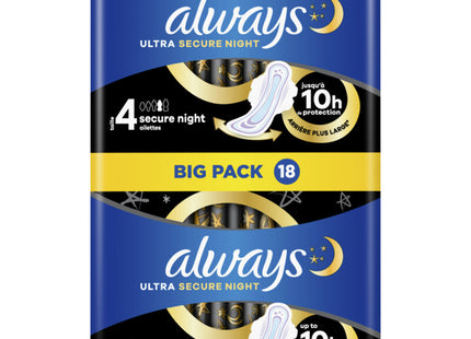 Always Ultra secure night wings sanitary pads