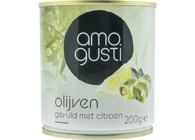Amogusti Olijven gevuld met citroen