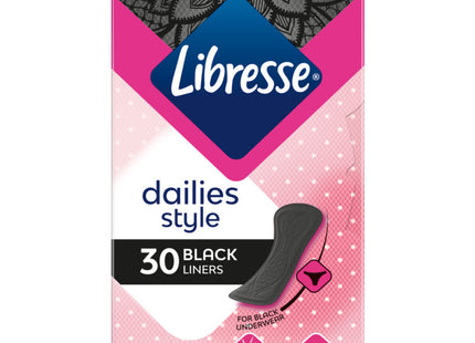 Libresse Regular black inlegkruisjes