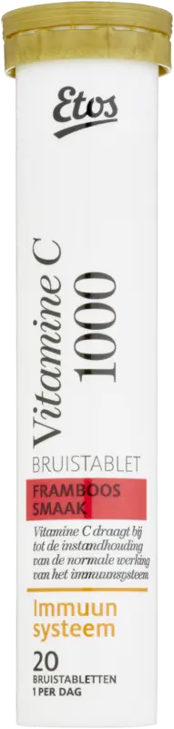 Etos Vitamine C 1000 mg Bruistablet Framboos