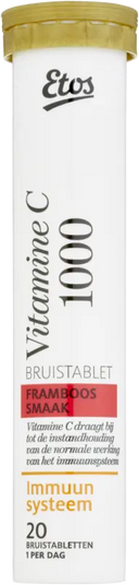 Etos Vitamine C 1000 mg Bruistablet Framboos