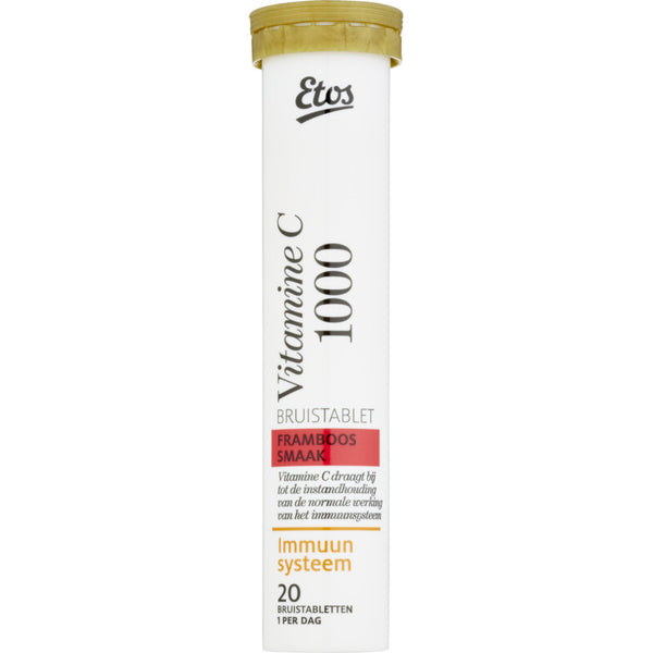 Etos Vitamine C 1000 mg Bruistablet Framboos