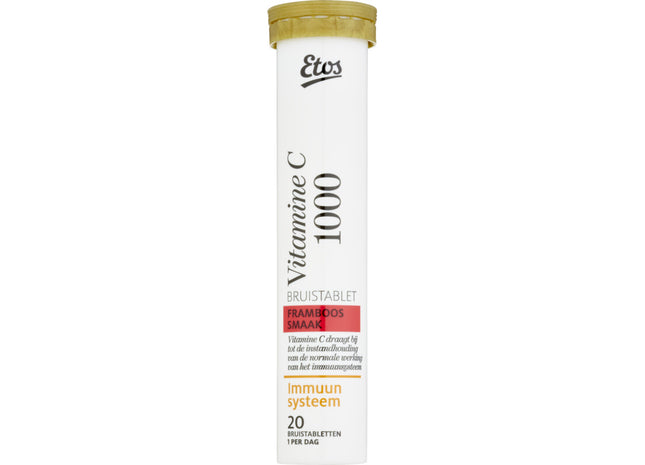 Etos Vitamine C 1000 mg Bruistablet Framboos