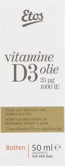 Etos Vitamine D3 Hooggedoseerd Olie