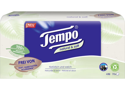 Tempo Natural &amp; soft box 4-ply handkerchiefs