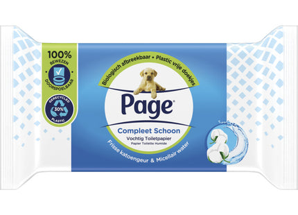 Page Completely clean moist toilet paper