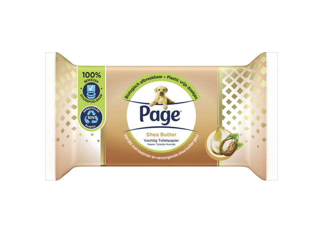 Page Shea butter vochtig toiletpapier
