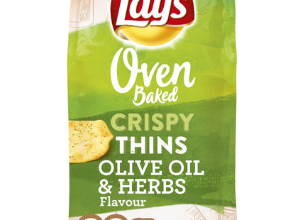 Lay's Oven baked crispy thins olive& herb