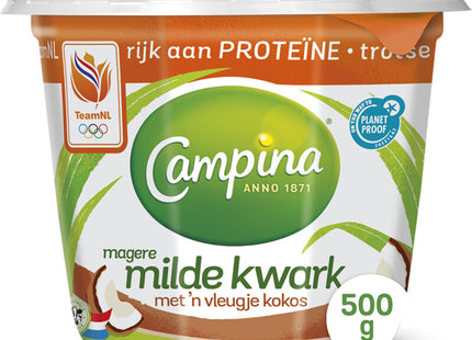 Campina Magere milde kwark kokos