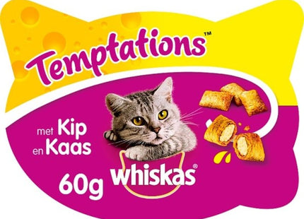 Whiskas Temptations kip & kaas kattensnacks