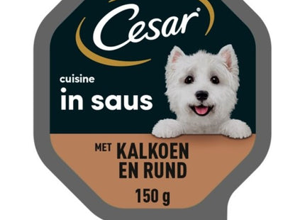 Cesar Cuisine met kalkoen & rund in saus