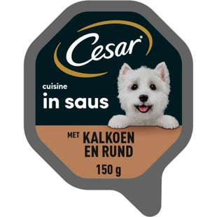 Cesar Cuisine met kalkoen & rund in saus