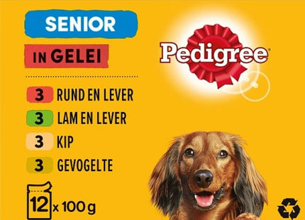 Pedigree Senior maaltijdzakjes in gelei multipack