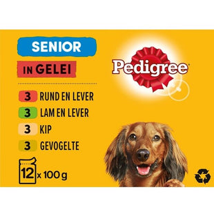 Pedigree Senior maaltijdzakjes in gelei multipack