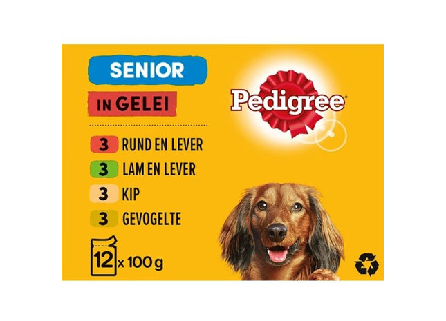 Pedigree Senior maaltijdzakjes in gelei multipack