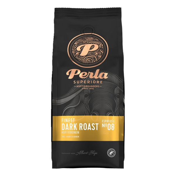 Perla Superiore Feinste dunkel geröstete Kaffeebohnen