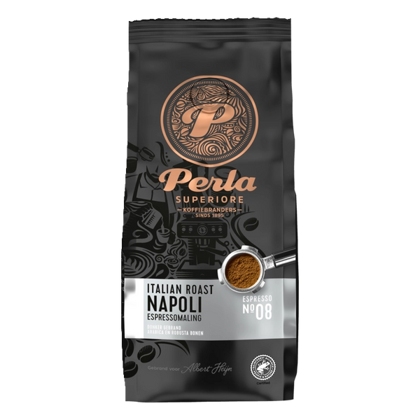 Perla Superiore Italian roast Naples espresso grinding